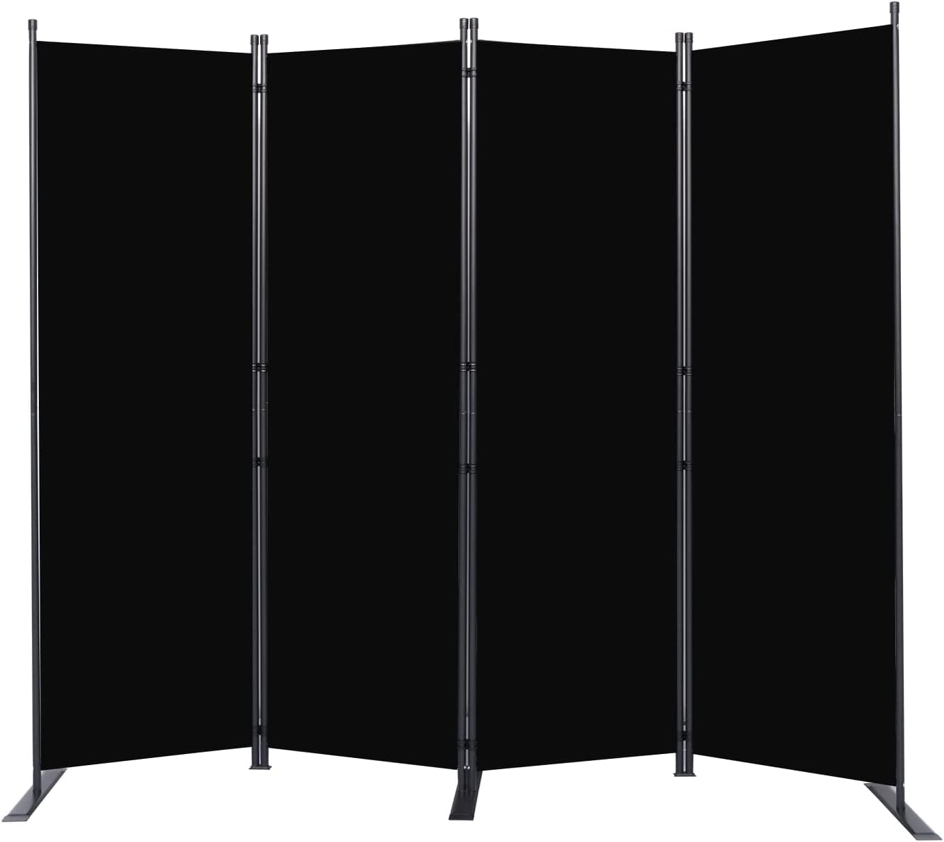 Portable Fabric Room Divider, 4 Panel Folding Screen