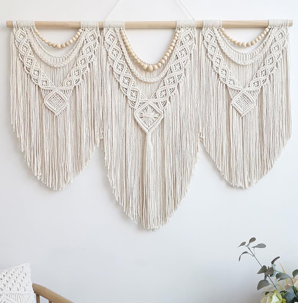 Achart Macrame Wall Hanging Large - Boho Wall Decor, Large Wall Art, Wall Decor Living Room, Macrame Tapestry Boho Decor for Bedroom