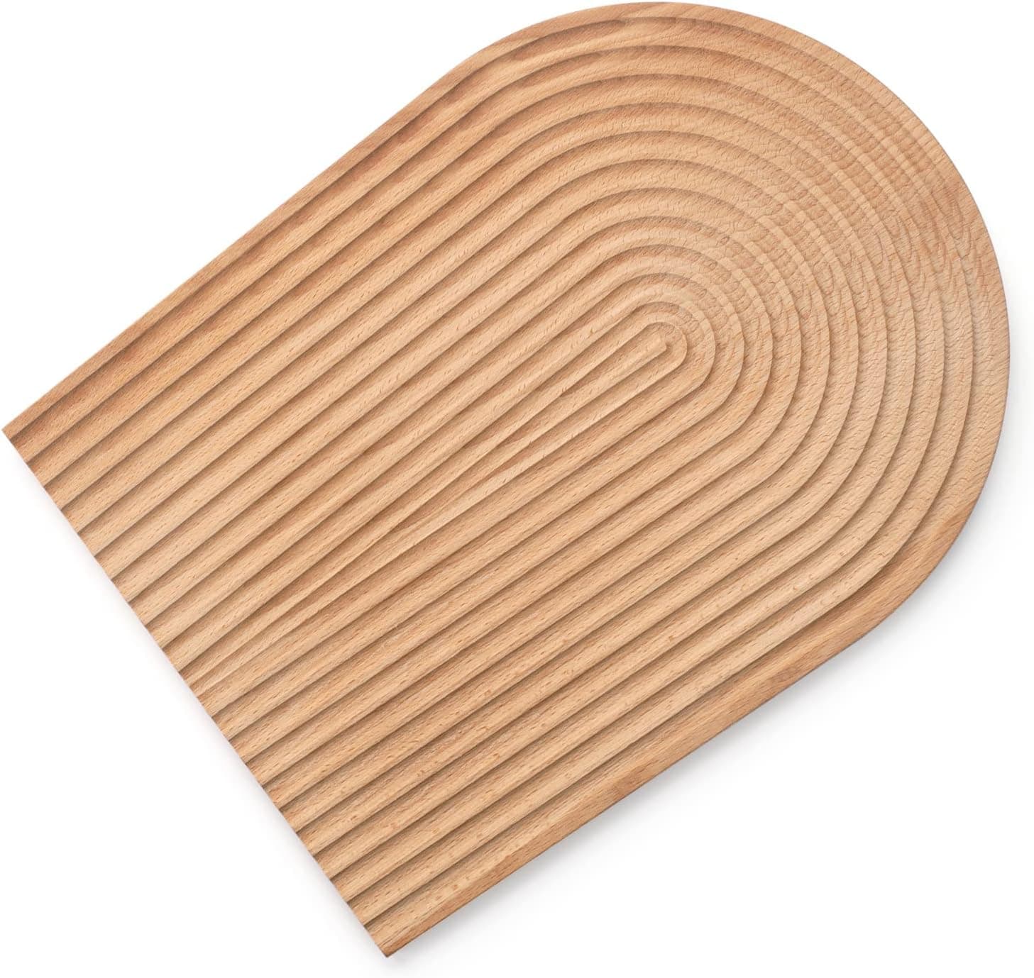 Decorative Wood Charcuterie Board, Wooden Serving Board, Kitchen Shelf Decor (Oval) 12.8 x 9.6 x 0.7 inch