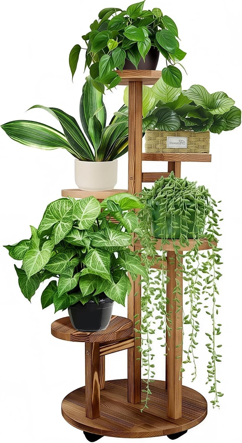 5 Tiered Tall Plant Stand, Corner Display Rack
