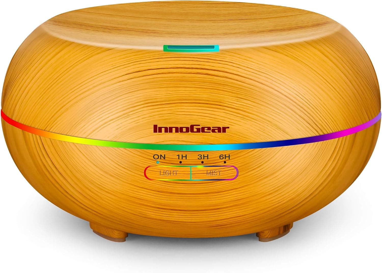 InnoGear 500ml Aromatherapy Essential Oil Diffuser, Wood Grain, Large, Waterless Auto Shut-Off