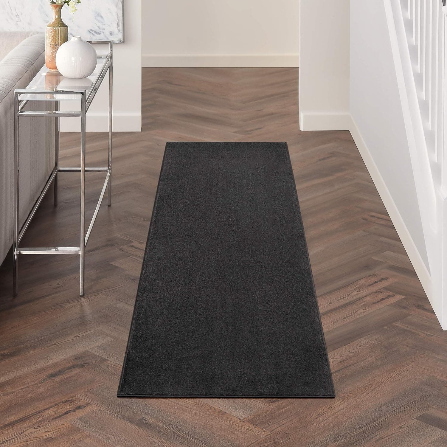 Nourison Home Essentials Black 2'2" x 10' Area Rug Runner